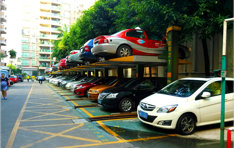 小區(qū)物業(yè)停車場升級立體停車設備 幾層平移機械式立體車庫